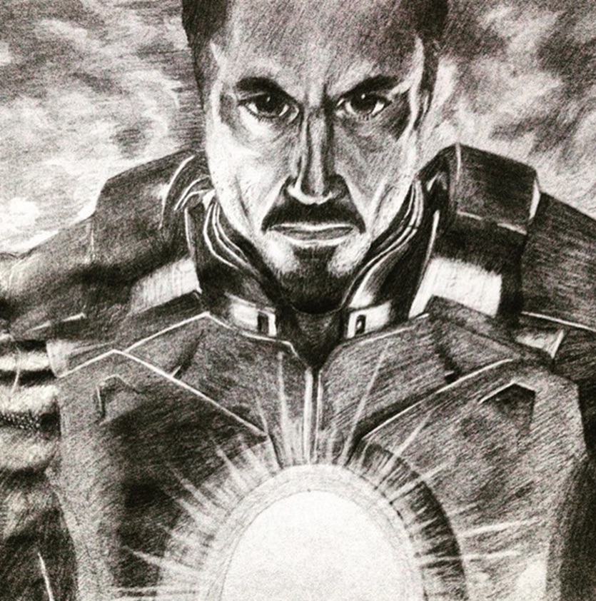 Portrait of Robert Downey Jr as Ironman